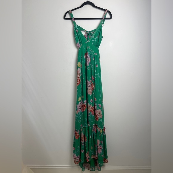 Yumi Kim Tracey Green Floral Maxi Dress Size XS Sold Out  - FLAW - Picture 2 of 16